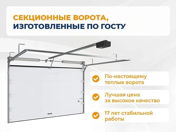 Cекционные ворота 2800х2400 мм белые DoorHan RSD02, irkutsk.doorhan.ru